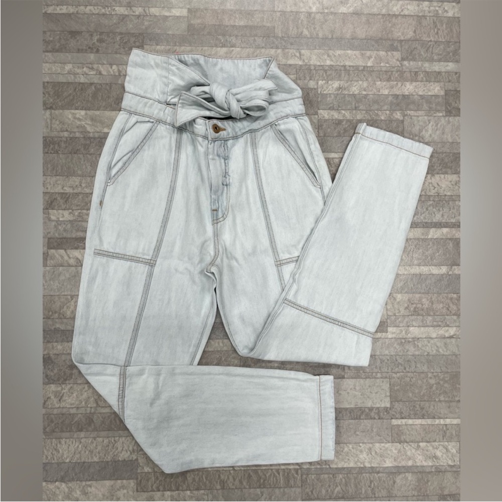 Jonathan Simkhai Tie Waist Straight Leg Jean